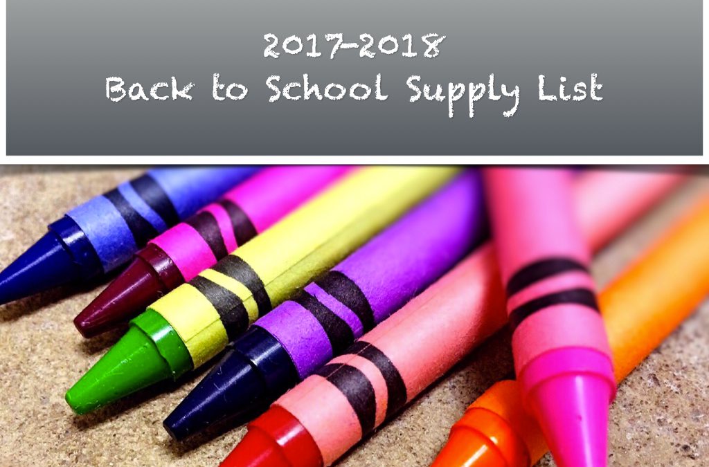 2017 – 2018 School Supply Lists